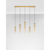 Nova Luce 9009172 SANO Pendelleuchte Gold / Cognac 4