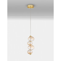 Nova Luce 9009184 LEDA Pendelleuchte Gold / Amber 3