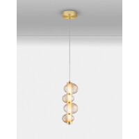 Nova Luce 9009184 LEDA Pendelleuchte Gold / Amber 4
