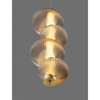 Nova Luce 9009184 LEDA Pendelleuchte Gold / Amber 5