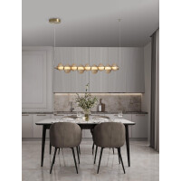 Nova Luce 9009186 LEDA Pendelleuchte Gold / Amber 2
