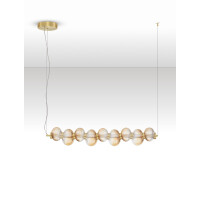 Nova Luce 9009186 LEDA Pendelleuchte Gold / Amber 3