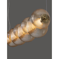 Nova Luce 9009186 LEDA Pendelleuchte Gold / Amber 5