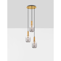 Nova Luce 9236314 MAHO Pendelleuchte Gold & Schwarz 3