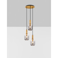 Nova Luce 9236314 MAHO Pendelleuchte Gold & Schwarz 4