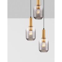 Nova Luce 9236314 MAHO Pendelleuchte Gold & Schwarz 5