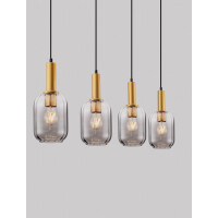 Nova Luce 9236315 MAHO Pendelleuchte Gold & Schwarz 5