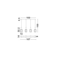 Nova Luce 9236315 MAHO Pendelleuchte Gold & Schwarz 6