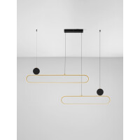Nova Luce 9081827 LIAISE Pendelleuchte Schwarz & Gold 3