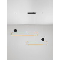 Nova Luce 9081827 LIAISE Pendelleuchte Schwarz & Gold 4