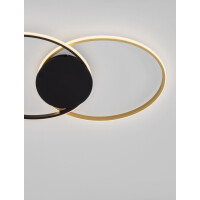 Nova Luce 9081825 AVEO Deckenleuchte Schwarz & Gold 6