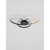 Nova Luce 9081826 AVEO Deckenleuchte Schwarz & Gold 3