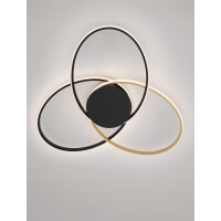 Nova Luce 9081826 AVEO Deckenleuchte Schwarz & Gold 5