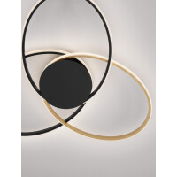 Nova Luce 9081826 AVEO Deckenleuchte Schwarz & Gold 6