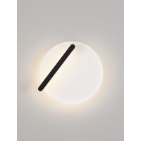 Nova Luce 9580680 NALU Wandleuchte Schwarz & Weiß 