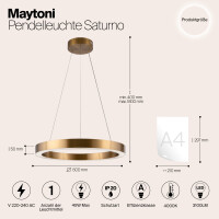 Maytoni Aurion Hängeleuchte MOD415PL-L45BS4K 4