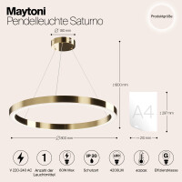 Maytoni Aurix Hängeleuchte MOD415PL-L60BS4K 4