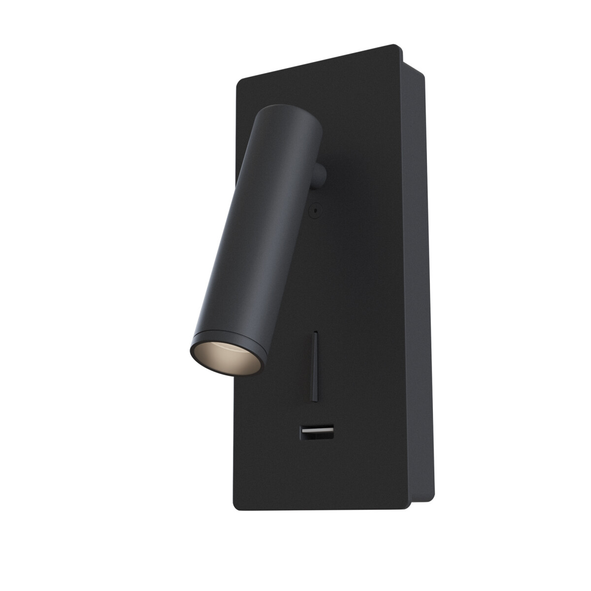 Moderner LED Wandspot Mirax, Schwarz, aus Aluminium, mit Schalter, Basic Design, Runde Basis, Verstellbar, Warmweiß licht, LED inklusiv 3000K, 3W für Schlafzimmer, Wohnzimmer, Esszimmer, Küche