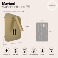 Maytoni Solara Wandleuchte C175-WL-01-6W-MG 5