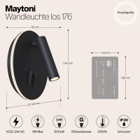 Maytoni Solina Wandleuchte C176-WL-01-6W-B 5