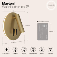 Maytoni Solira Wandleuchte C176-WL-01-6W-MG 4