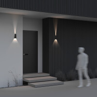 Outdoor NiraLux Wandleuchte schwarz O580WL-L6B 5