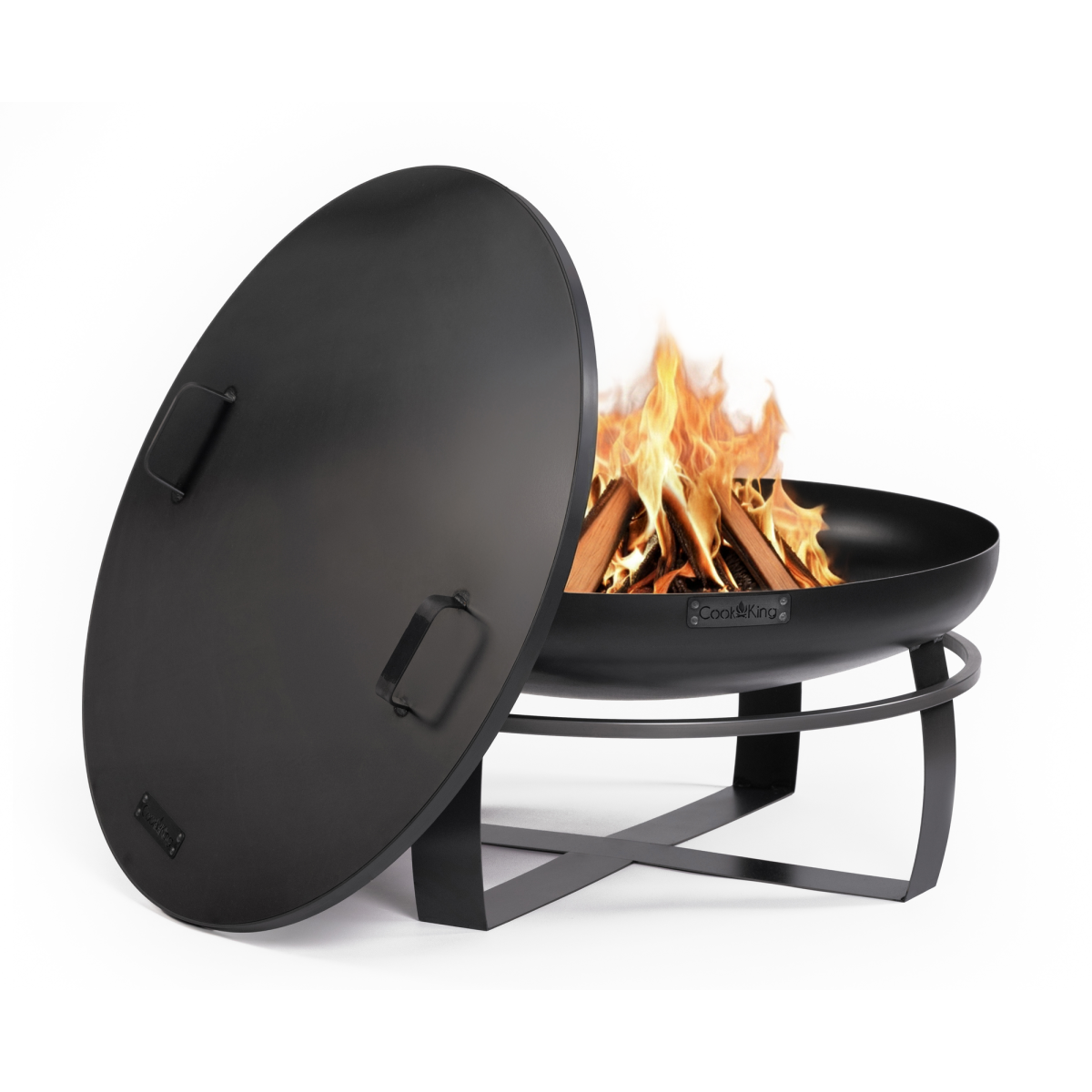 SET: Feuerschale „VIKING“ 80 cm inkl. Randdeckel 81,5 cm