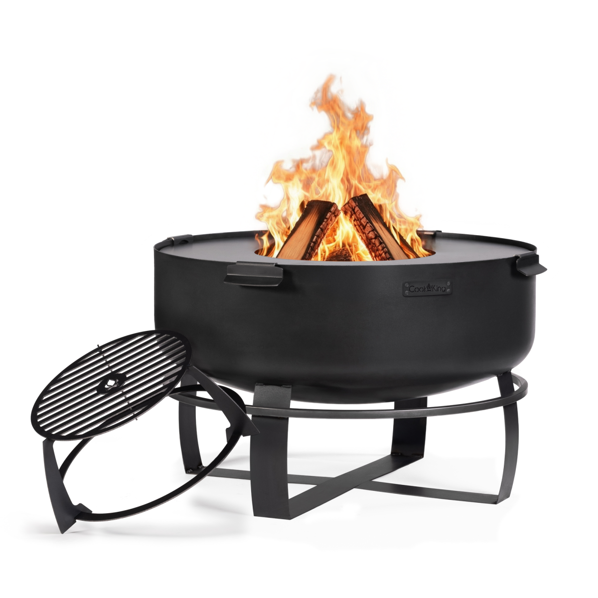 SET: Feuerschale „ XXl VIKING“ 80 cm inkl. Grillplatte und Rost