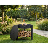 SET: Hohe Feuerschale „MONTANA“ 80 cm mit Grillp