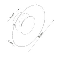 TH.982 Wandleuchte ASTRO mocca LED 3000K 7