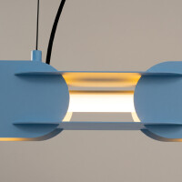 TH.1022 Pendelleuchte CHAIN 158 hellblau LED 3000K 4