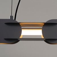 TH.1025 Pendelleuchte CHAIN 158 schwarz LED 3000K 4