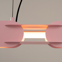 TH.1029 Pendelleuchte CHAIN 158 rosa LED 3000K 4