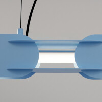 TH.1037 Pendelleuchte CHAIN 158 hellblau LED 4000K 4