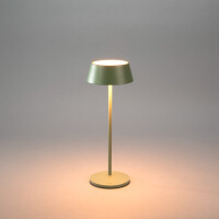 Menton USB-LED-Tischleuchte grün/grau 6