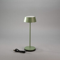 Menton USB-LED-Tischleuchte grün/grau 8