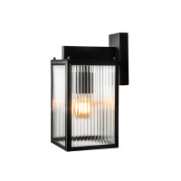 Carpi Wandleuchte auf/ab gestreiftes Glas schwarz 3