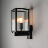 Carpi Wandleuchte auf/ab gestreiftes Glas schwarz 4