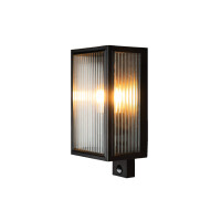 Carpi Wandleuchte mittel gestreiftes Glas und Sensor schwarz