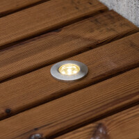Bodeneinbauspot LED klein 6er-Basis-Set Edelstahl 4