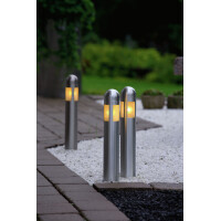 Amalfi Erdspießleuchten G4 3er-Set klein Edelstahl 5