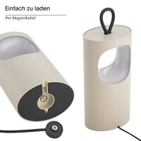 Sigor Akku-Tischleuchte Lunari Dünenbeige 4