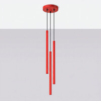 Sollux SL.2143 Pendelleuchte PASTELO 3P rot 3