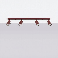 Sollux SL.2163 Deckenleuchte RING 4L burgund 3