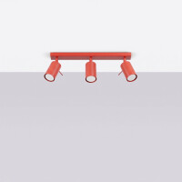 Sollux SL.2191 Deckenleuchte RING 3L rot 3