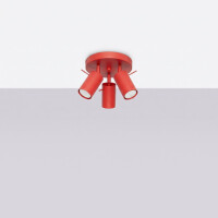 Sollux SL.2192 Deckenleuchte RING 3P rot 3