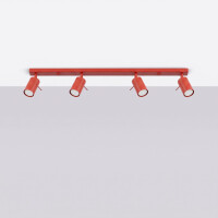 Sollux SL.2193 Deckenleuchte RING 4L rot 3
