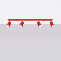 Sollux SL.2368 Deckenleuchte KARBON 4L rot 3