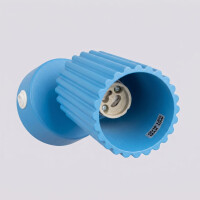 Sollux SL.2377 Wandleuchte KARBON himmelblau mit einem Schal
