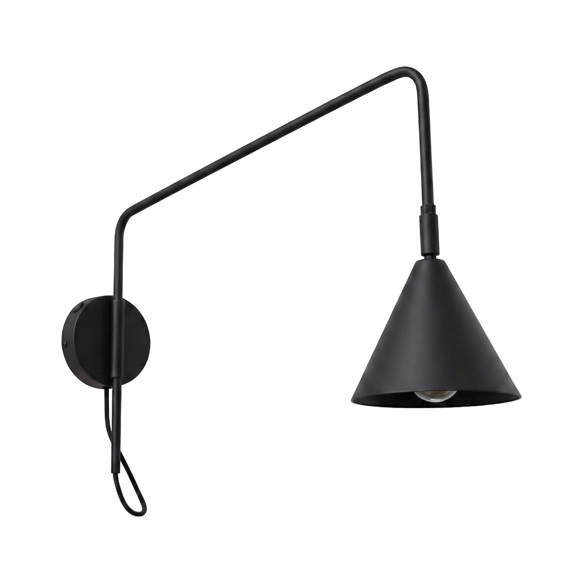 Sollux SL.2492 Wandleuchte NOX 1 schwarz mit einem Schalter
